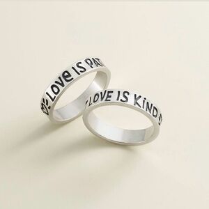 Retired James Avery Silver Love is Patient Ring